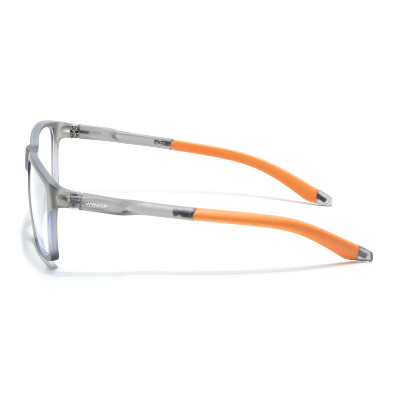 Voyage Active Grey Square Eyeglasses for Men & Women (9805MG5720-C8)
