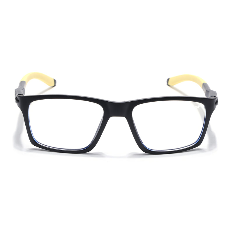 Voyage Active Black Square Eyeglasses for Men & Women (9805MG5721-C9)