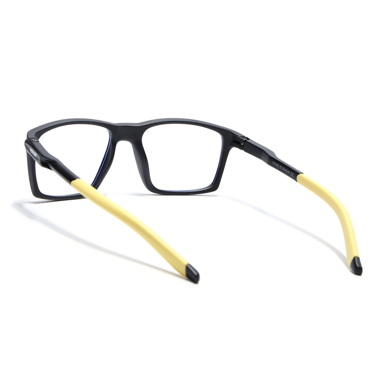 Voyage Active Black Square Eyeglasses for Men & Women (9805MG5721-C9)