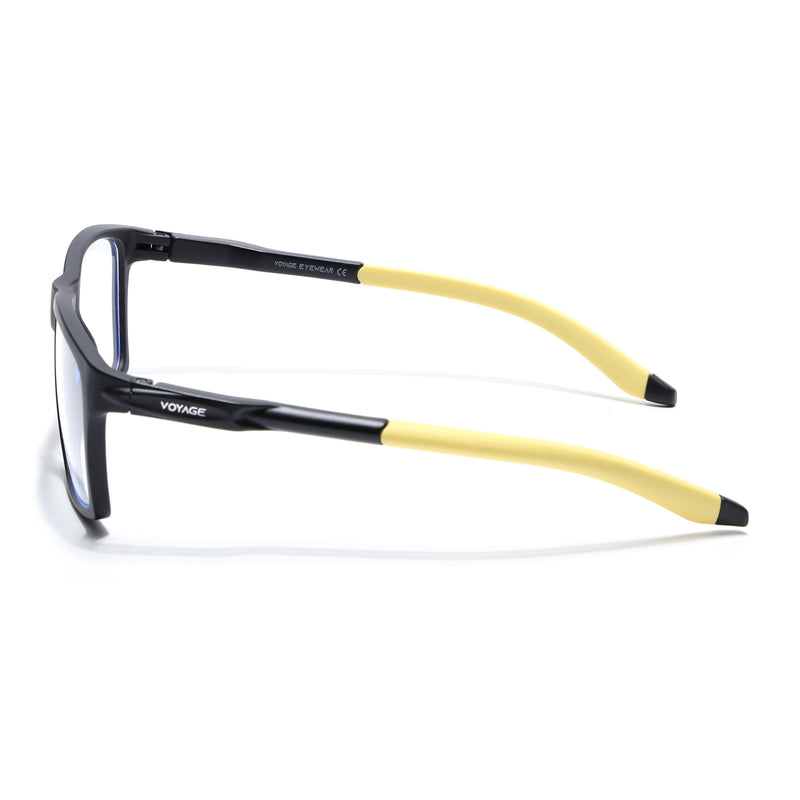 Voyage Active Black Square Eyeglasses for Men & Women (9805MG5721-C9)