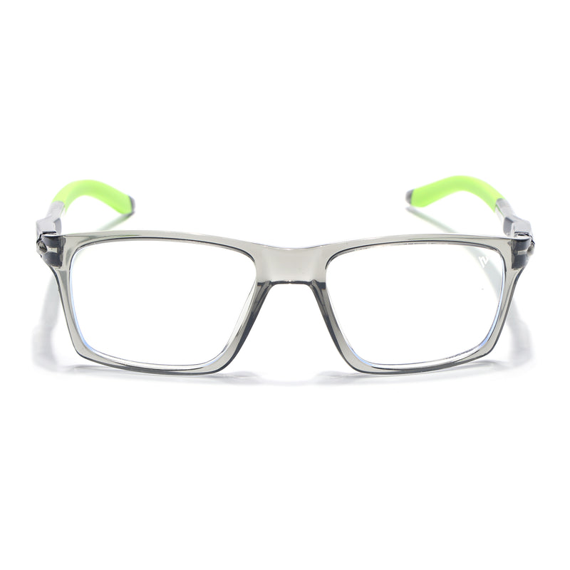 Voyage Active Transparent Grey Square Eyeglasses for Men & Women (9805MG5722-C10)
