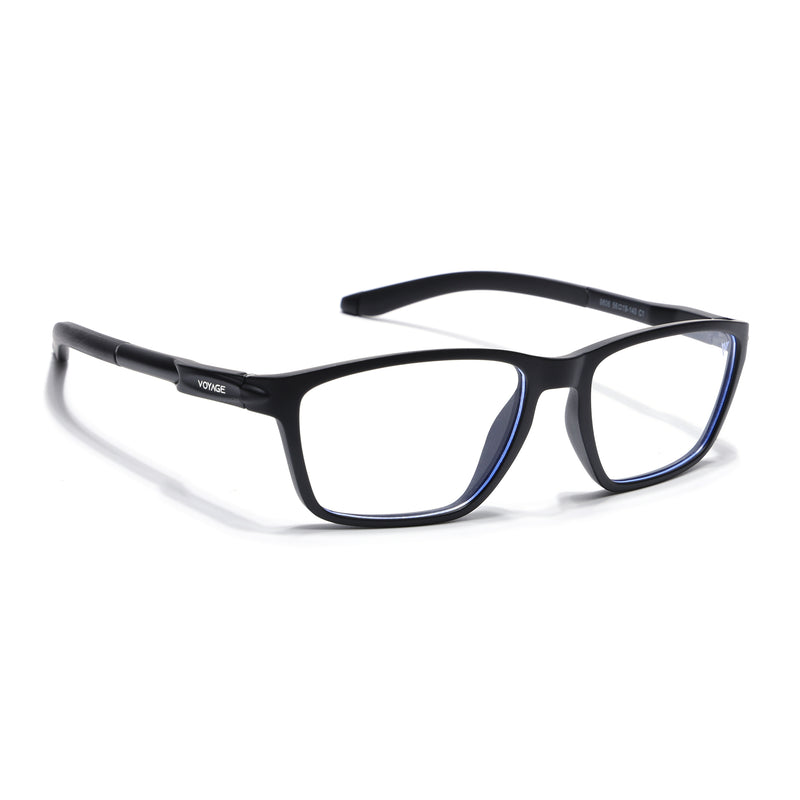 Voyage Active Black Rectangle Eyeglasses for Men & Women (9806MG5723-C1)