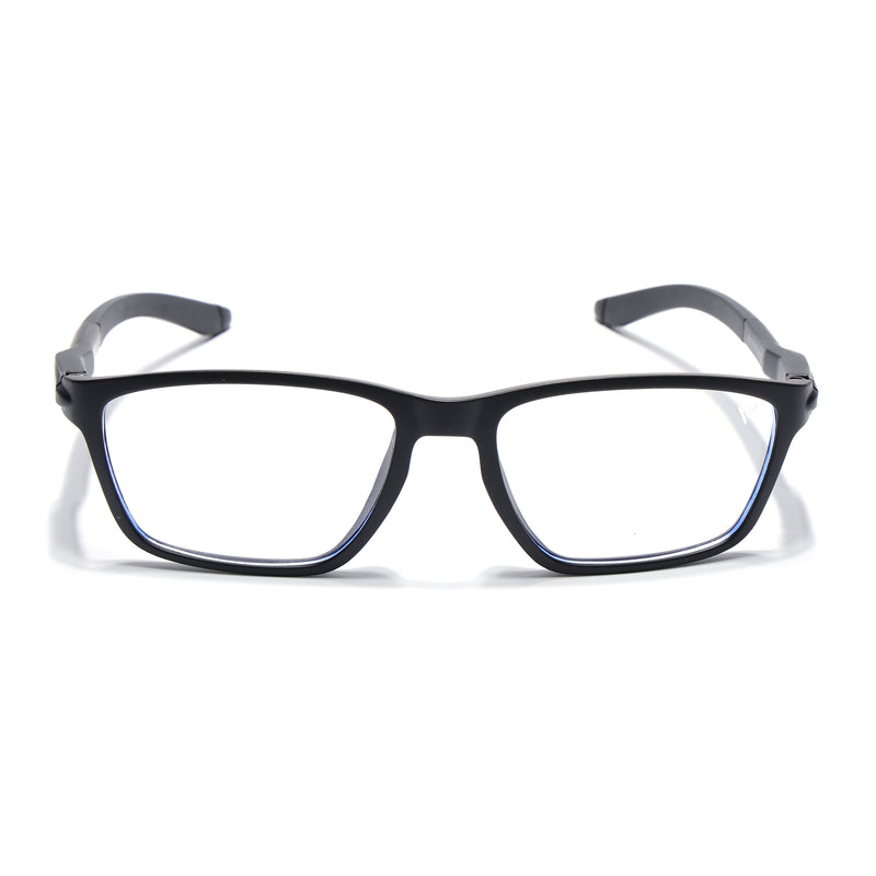 Voyage Active Black Rectangle Eyeglasses for Men & Women (9806MG5723-C1)