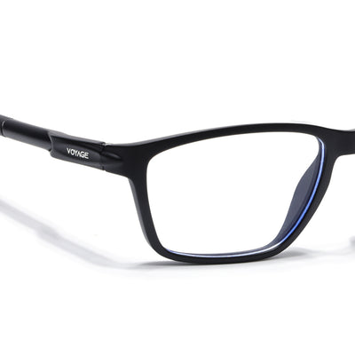 Voyage Active Black Rectangle Eyeglasses for Men & Women (9806MG5723-C1)
