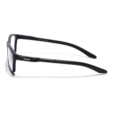 Voyage Active Black Rectangle Eyeglasses for Men & Women (9806MG5723-C1)
