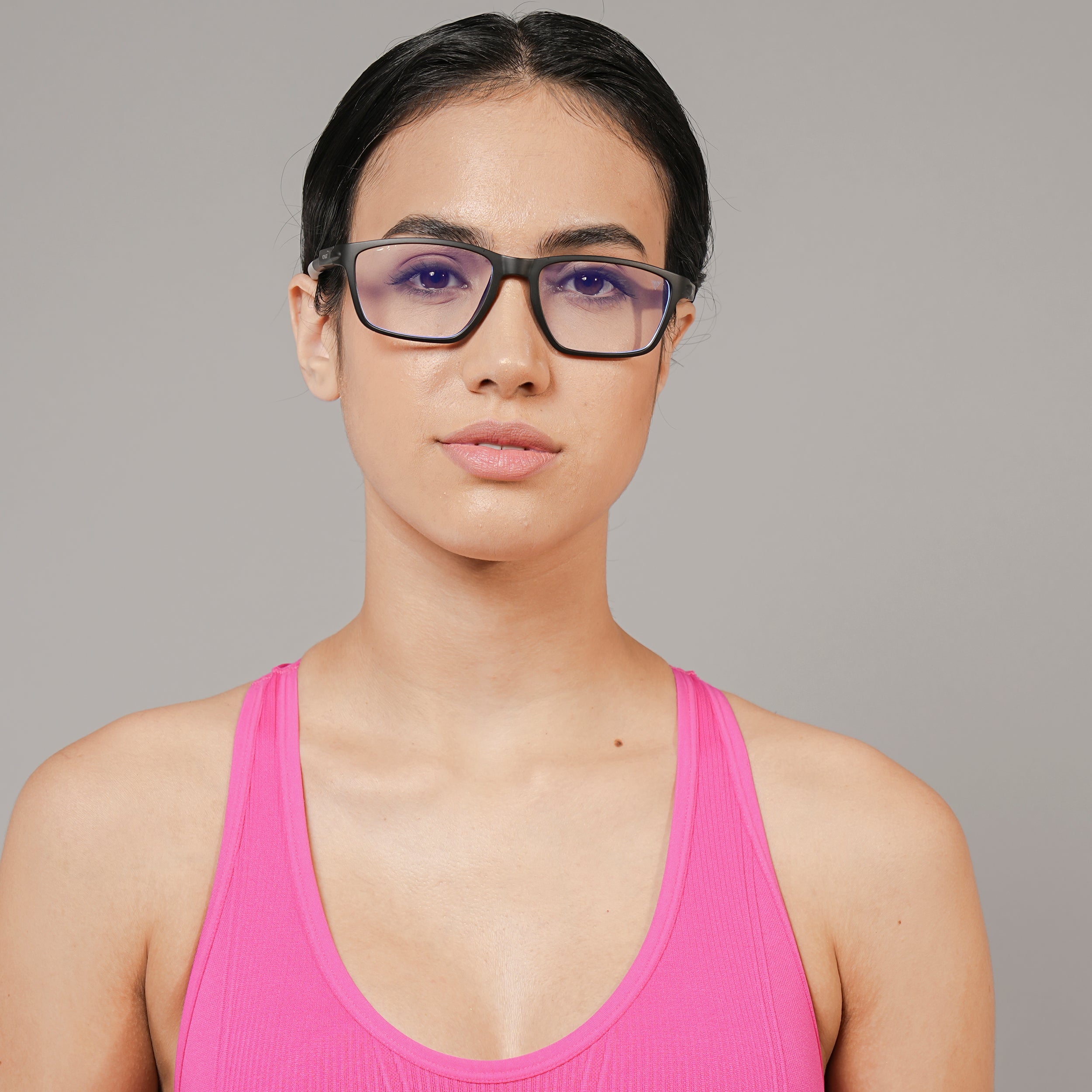 Voyage Active Black Rectangle Eyeglasses for Men & Women (9806MG5724-C2)