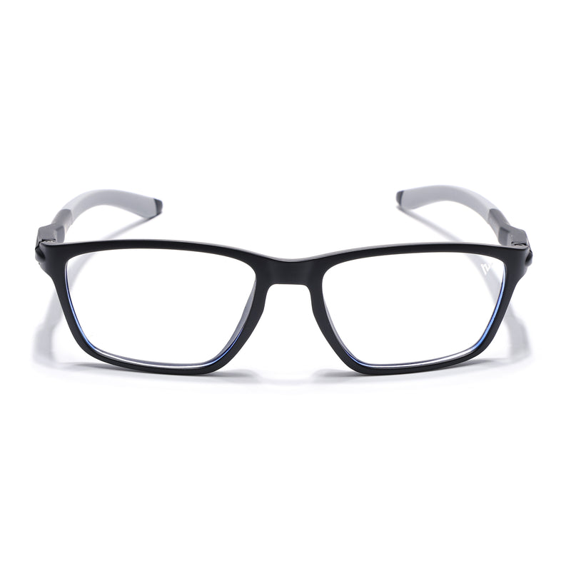 Voyage Active Black Rectangle Eyeglasses for Men & Women (9806MG5724-C2)