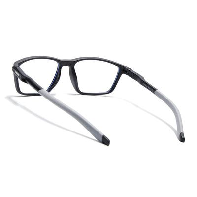 Voyage Active Black Rectangle Eyeglasses for Men & Women (9806MG5724-C2)
