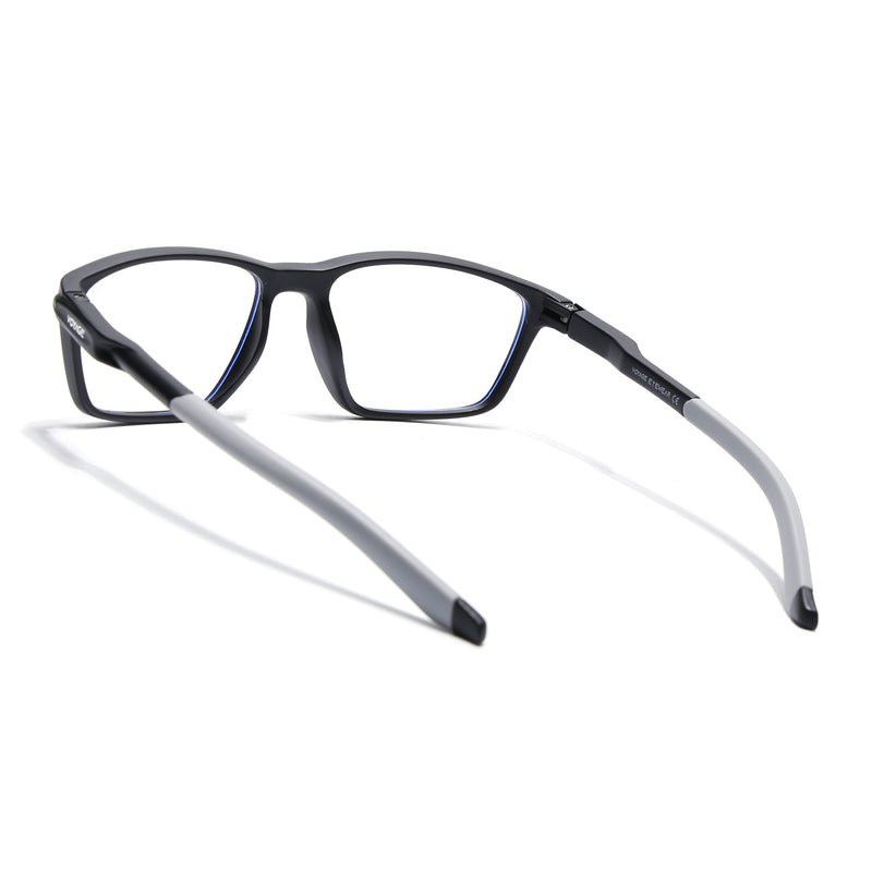 Voyage Active Black Rectangle Eyeglasses for Men & Women (9806MG5724-C2)