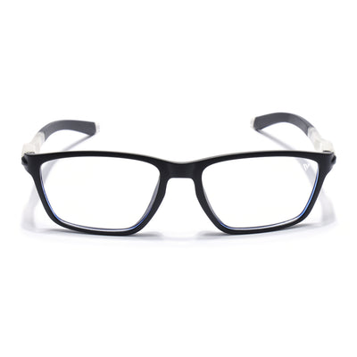 Voyage Active Black Rectangle Eyeglasses for Men & Women (9806MG5725-C3)