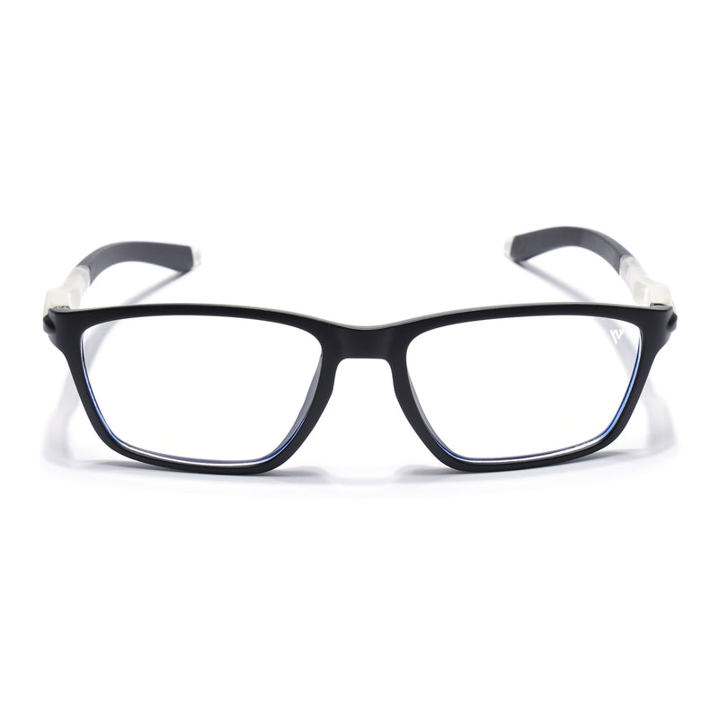 Voyage Active Black Rectangle Eyeglasses for Men & Women (9806MG5725-C3)