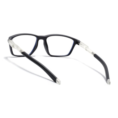Voyage Active Black Rectangle Eyeglasses for Men & Women (9806MG5725-C3)