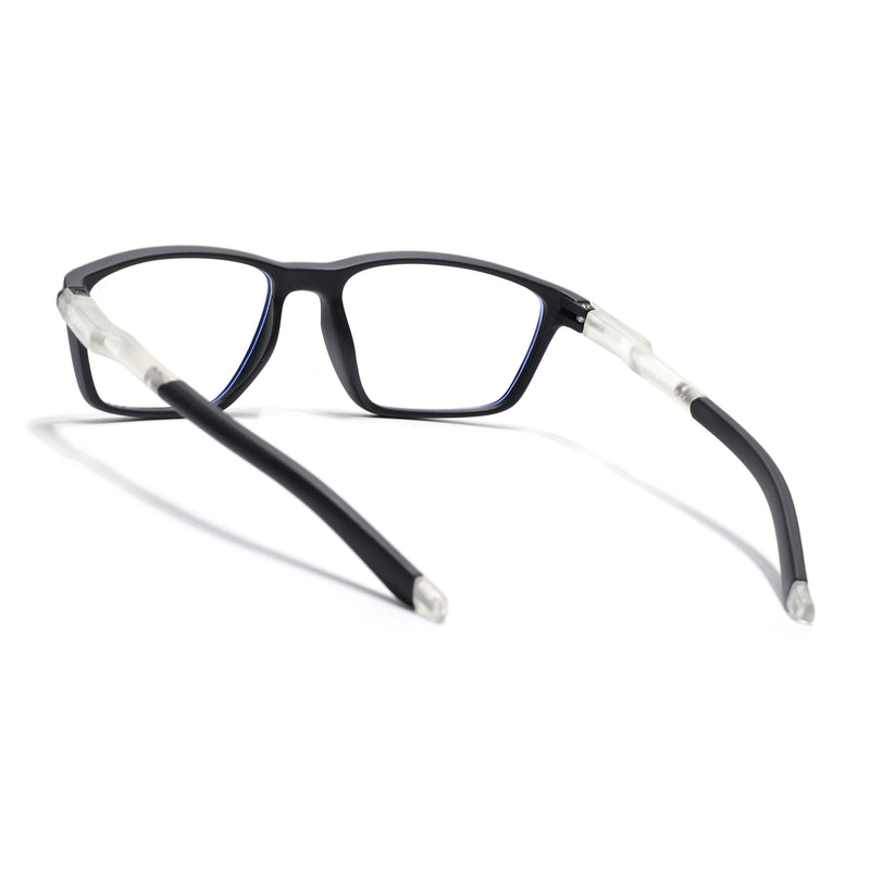 Voyage Active Black Rectangle Eyeglasses for Men & Women (9806MG5725-C3)