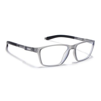 Voyage Active Grey Rectangle Eyeglasses for Men & Women (9806MG5726-C4)