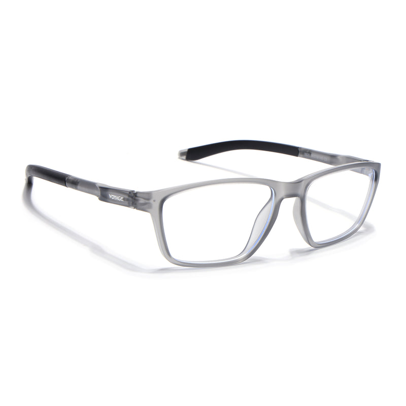 Voyage Active Grey Rectangle Eyeglasses for Men & Women (9806MG5726-C4)
