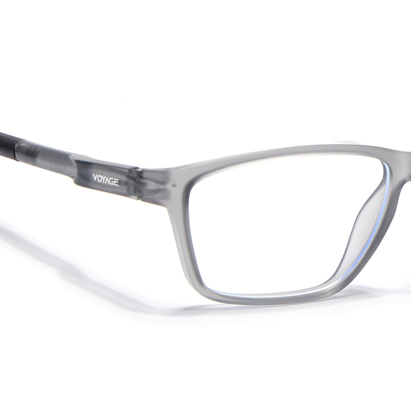 Voyage Active Grey Rectangle Eyeglasses for Men & Women (9806MG5726-C4)