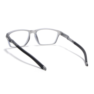 Voyage Active Grey Rectangle Eyeglasses for Men & Women (9806MG5726-C4)