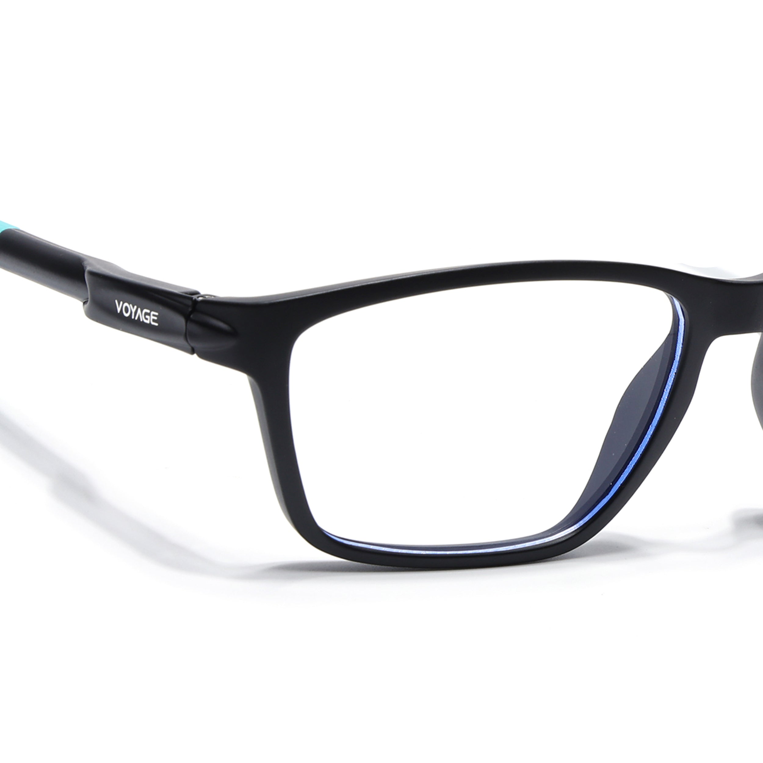 Voyage Active Black Rectangle Eyeglasses for Men & Women (9806MG5727-C5)