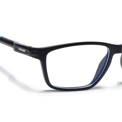 Voyage Active Black Rectangle Eyeglasses for Men & Women (9806MG5727-C5)