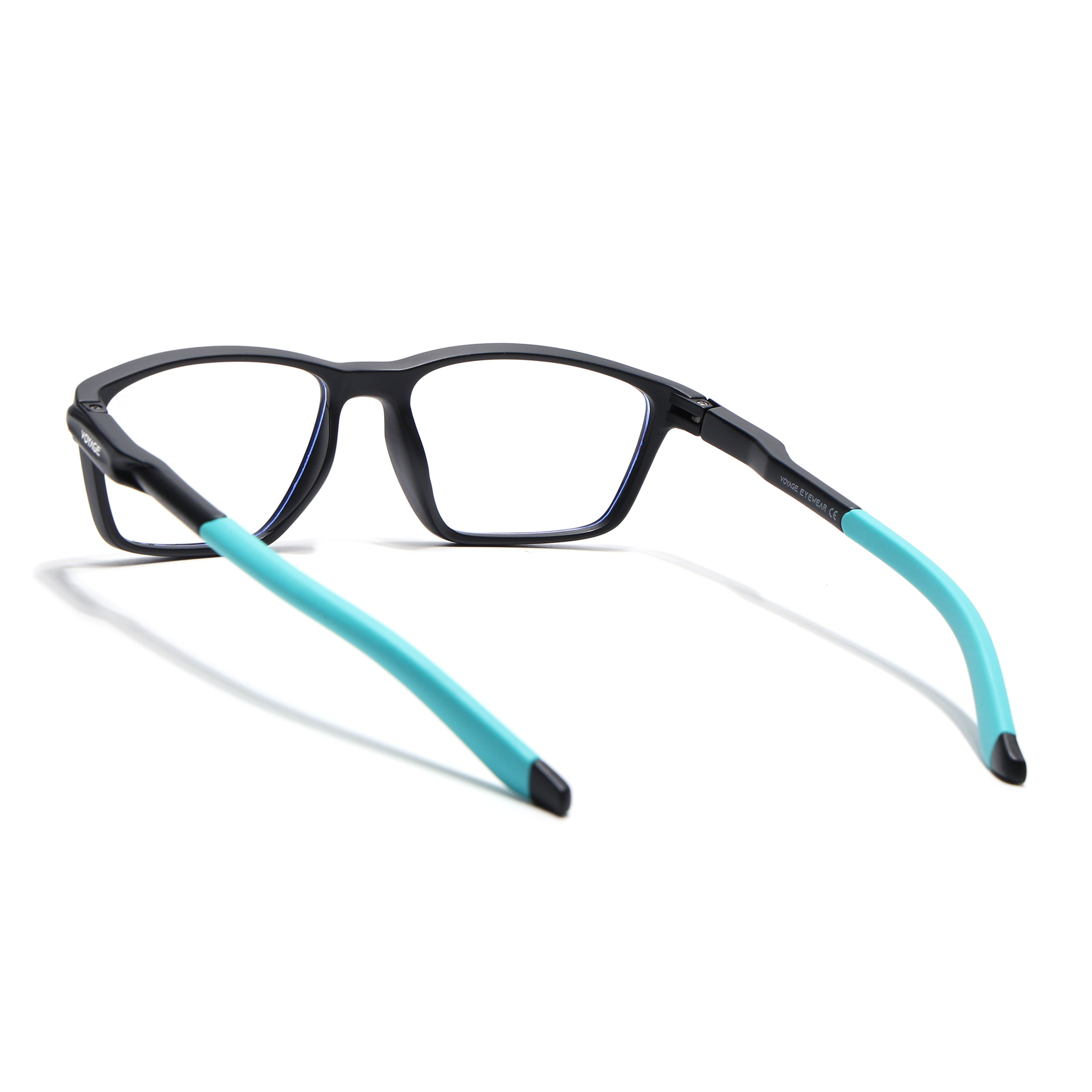 Voyage Active Black Rectangle Eyeglasses for Men & Women (9806MG5727-C5)
