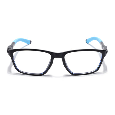 Voyage Active Black Rectangle Eyeglasses for Men & Women (9806MG5728-C6)