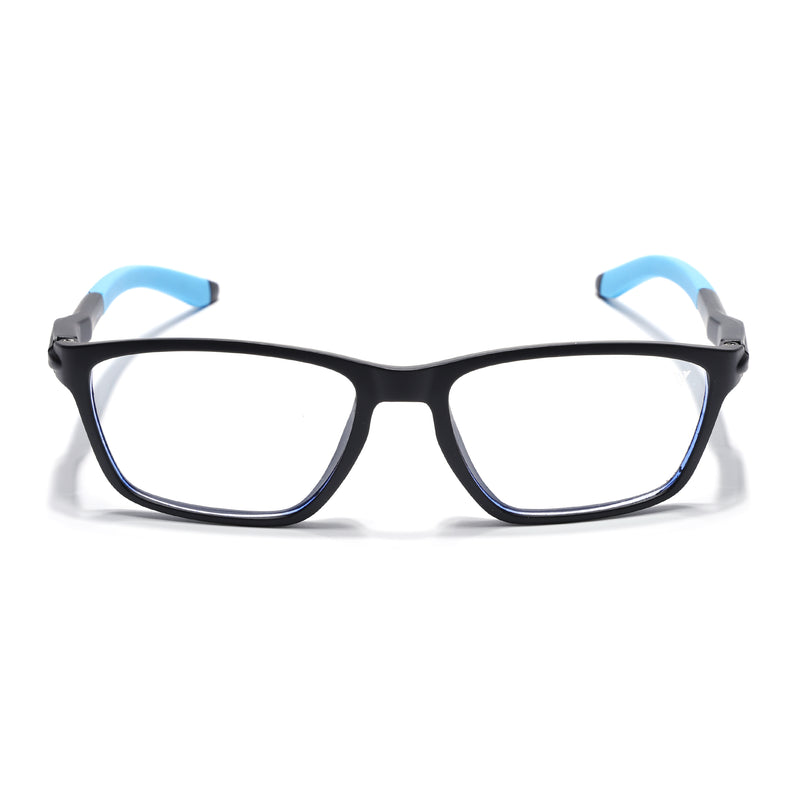 Voyage Active Black Rectangle Eyeglasses for Men & Women (9806MG5728-C6)