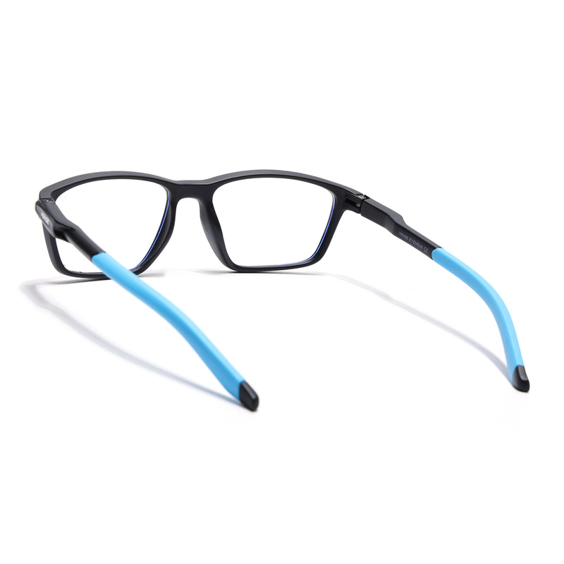 Voyage Active Black Rectangle Eyeglasses for Men & Women (9806MG5728-C6)