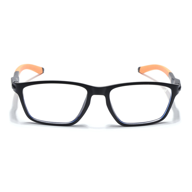 Voyage Active Black Rectangle Eyeglasses for Men & Women (9806MG5729-C7)