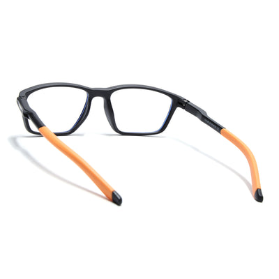 Voyage Active Black Rectangle Eyeglasses for Men & Women (9806MG5729-C7)