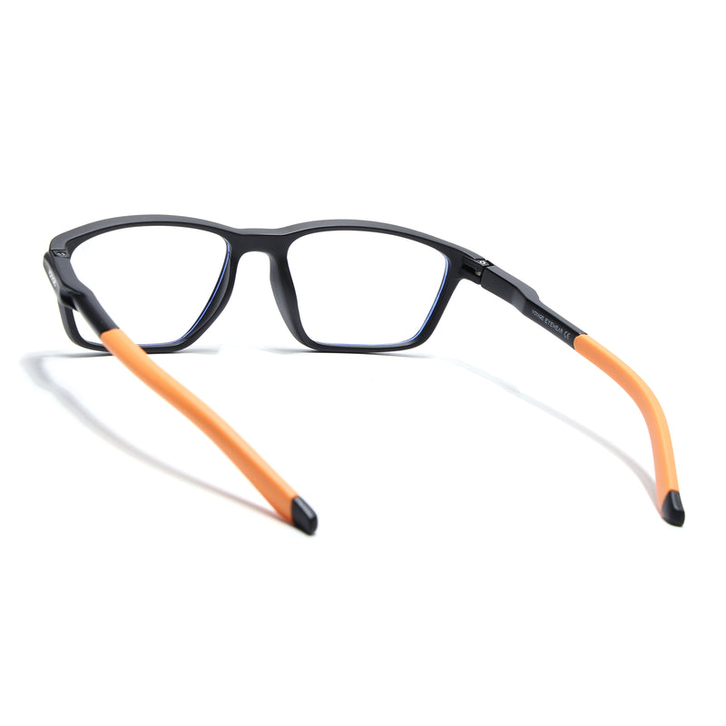 Voyage Active Black Rectangle Eyeglasses for Men & Women (9806MG5729-C7)