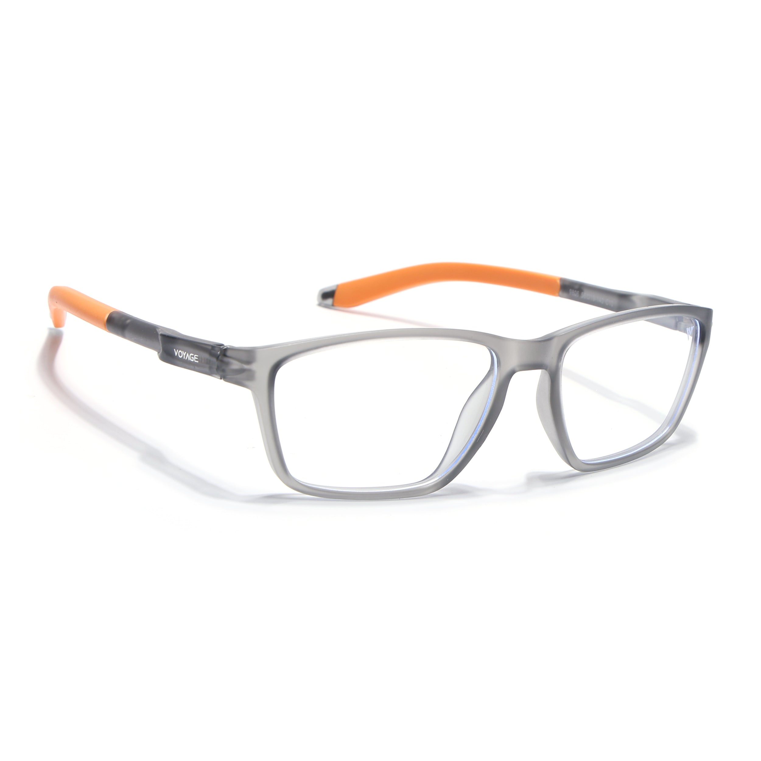 Voyage Active Grey Rectangle Eyeglasses for Men & Women (9806MG5730-C8)