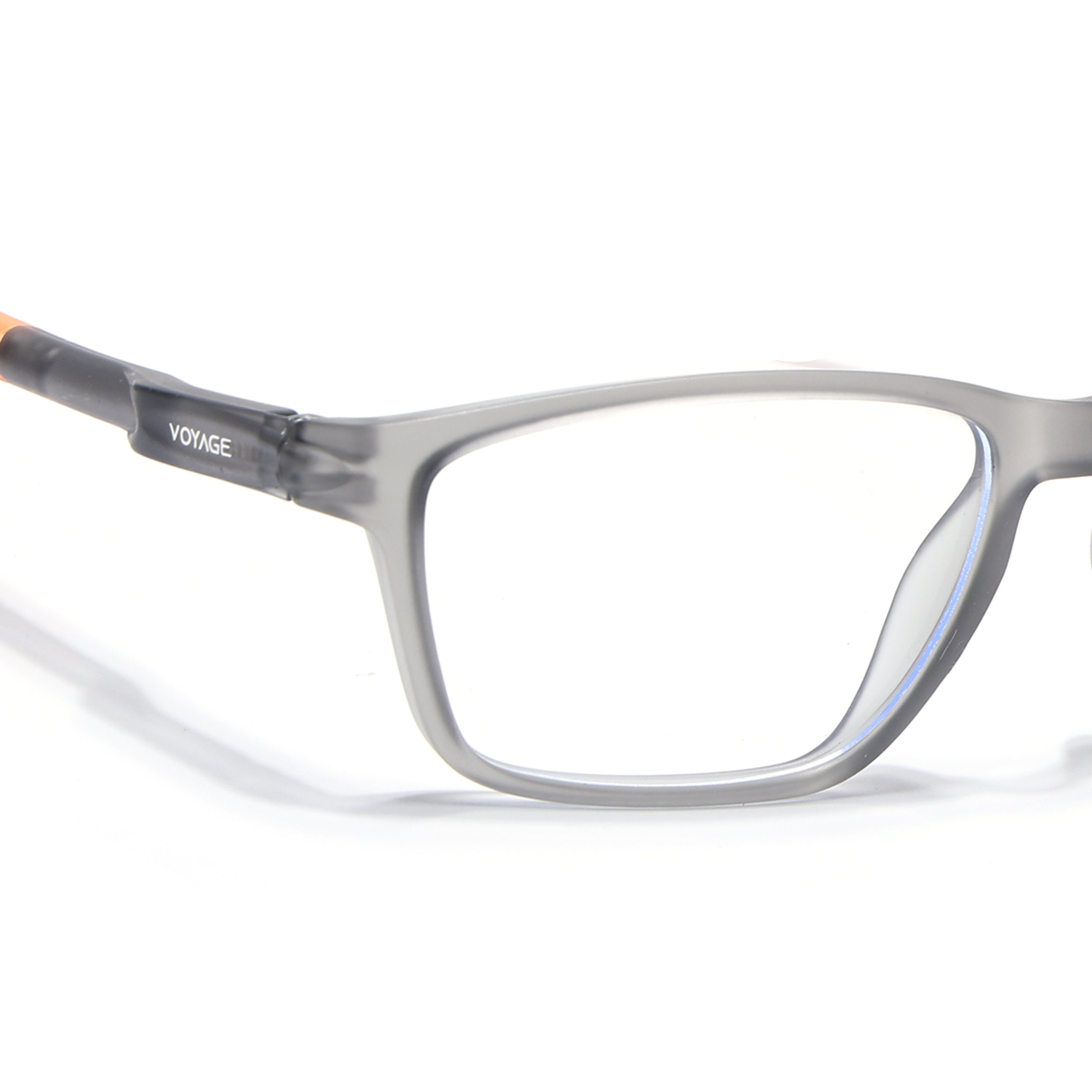 Voyage Active Grey Rectangle Eyeglasses for Men & Women (9806MG5730-C8)