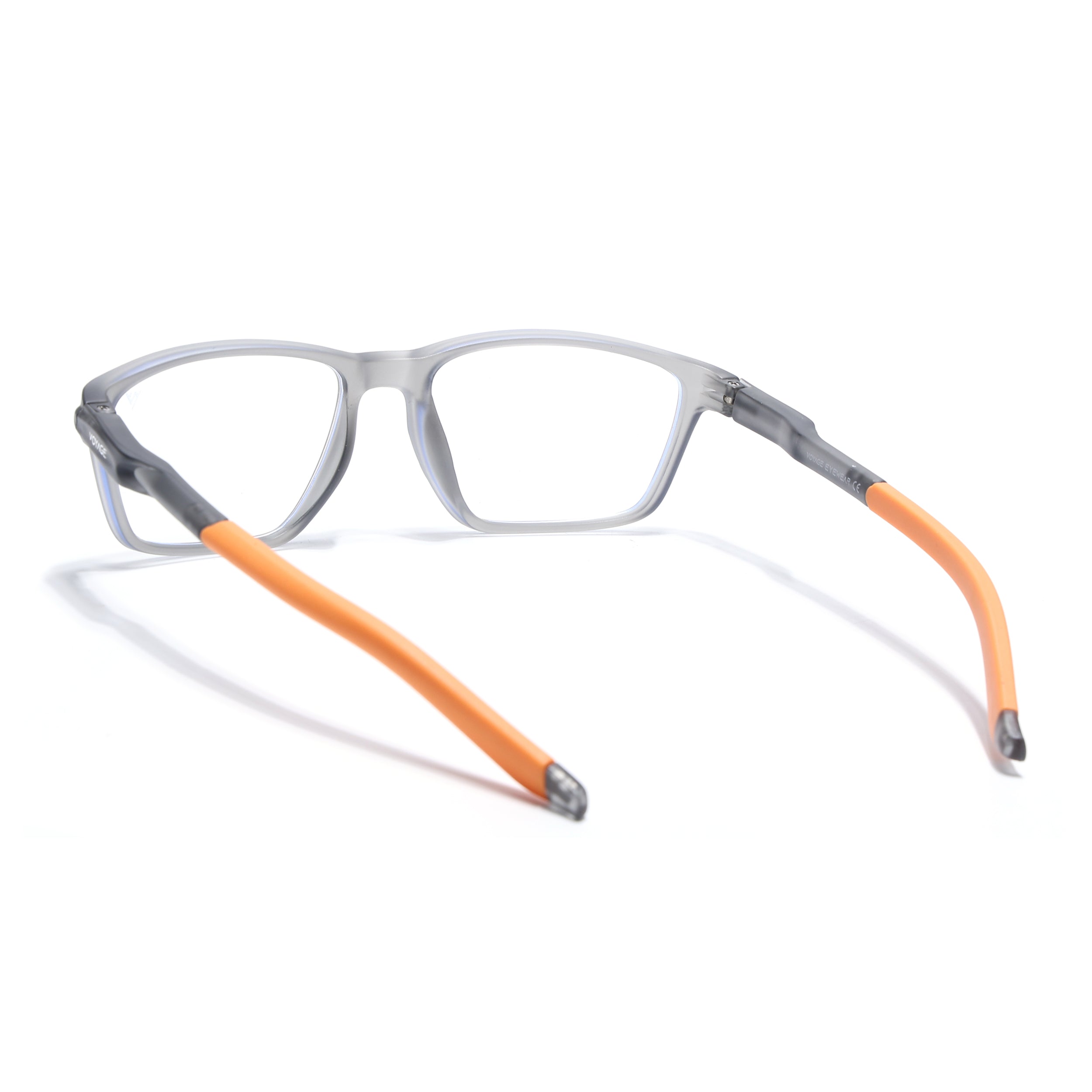 Voyage Active Grey Rectangle Eyeglasses for Men & Women (9806MG5730-C8)