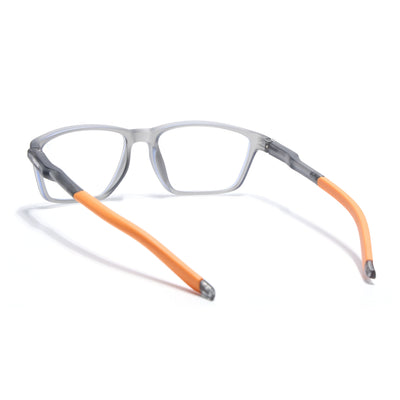 Voyage Active Grey Rectangle Eyeglasses for Men & Women (9806MG5730-C8)