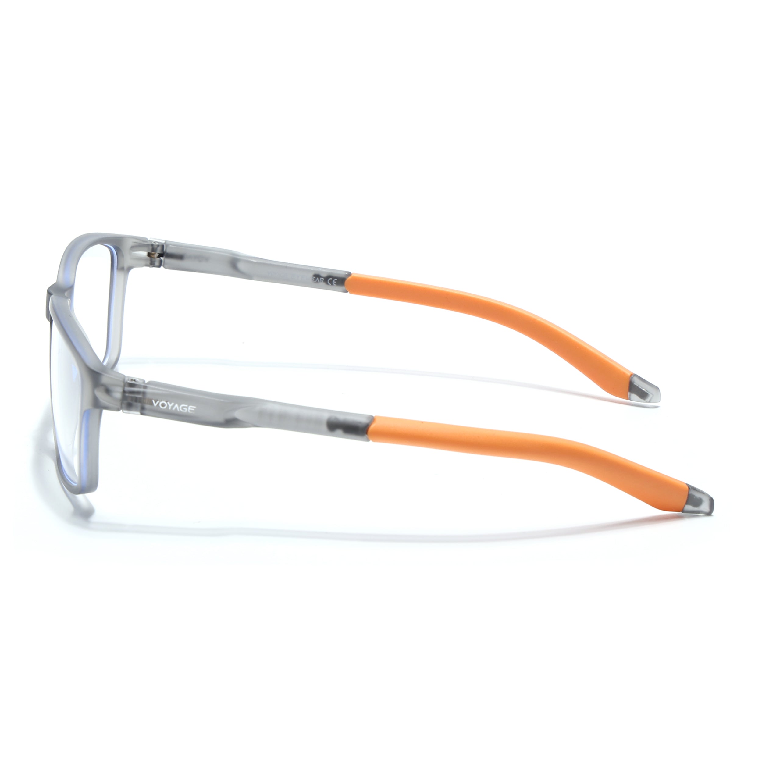 Voyage Active Grey Rectangle Eyeglasses for Men & Women (9806MG5730-C8)