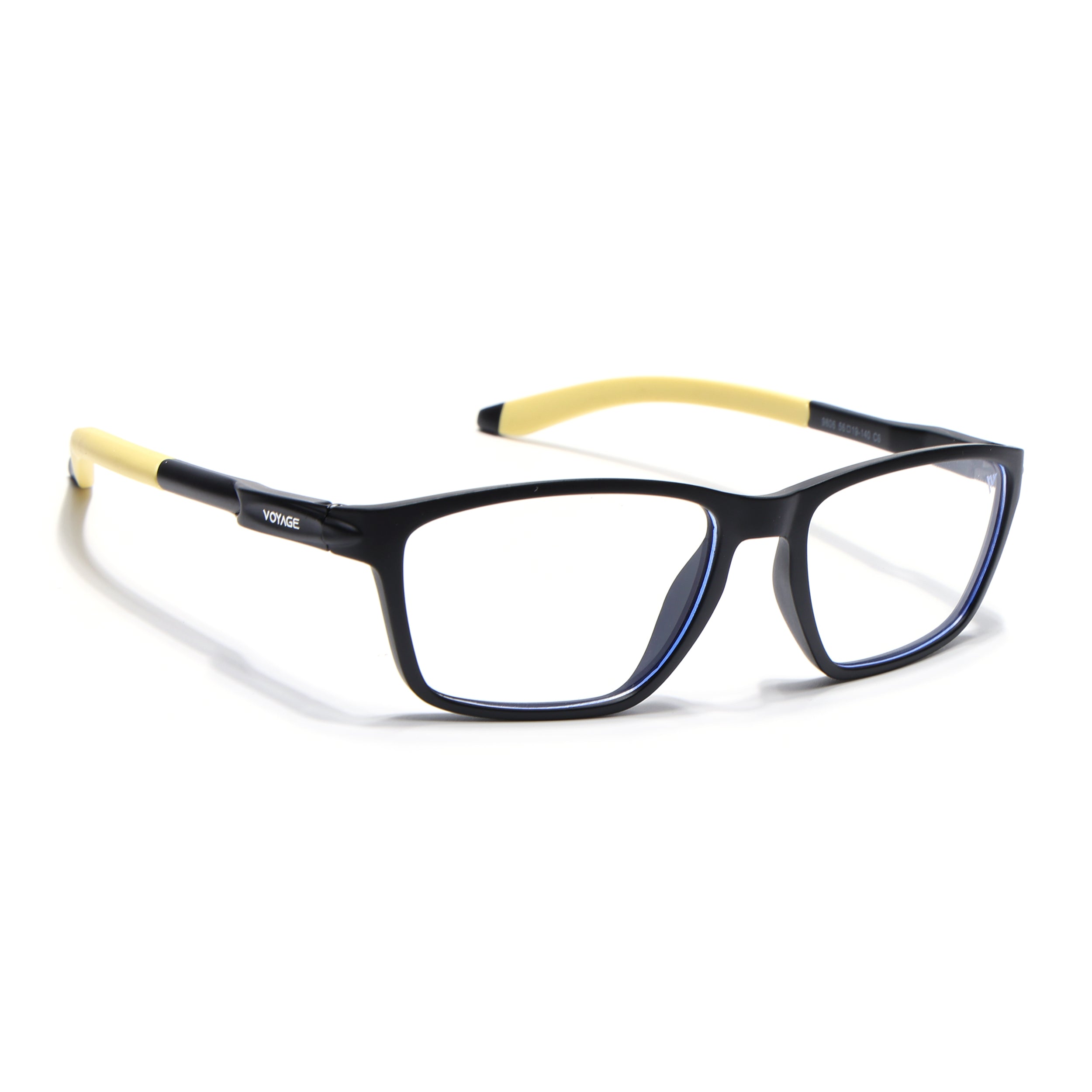 Voyage Active Black Rectangle Eyeglasses for Men & Women (9806MG5731-C9)