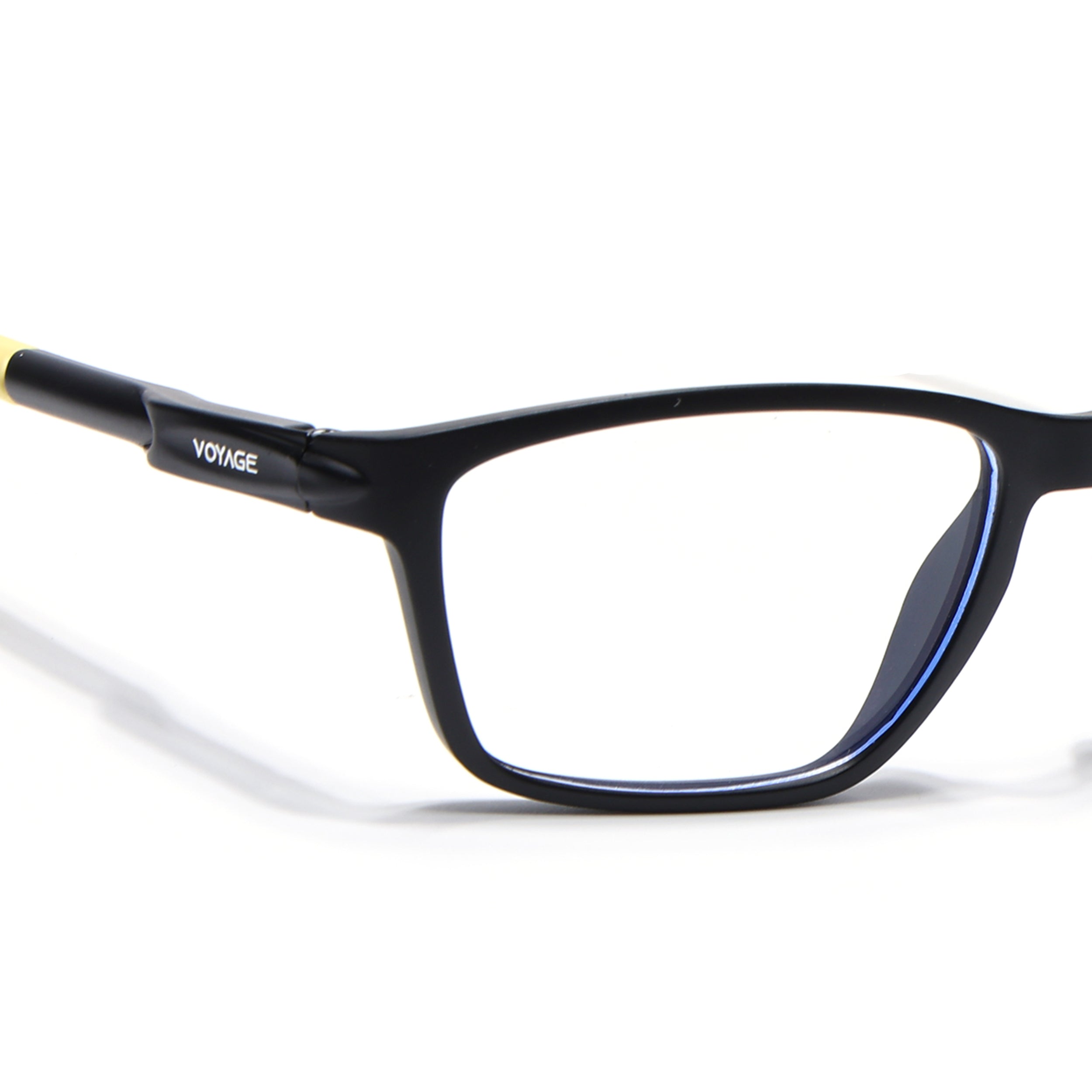 Voyage Active Black Rectangle Eyeglasses for Men & Women (9806MG5731-C9)