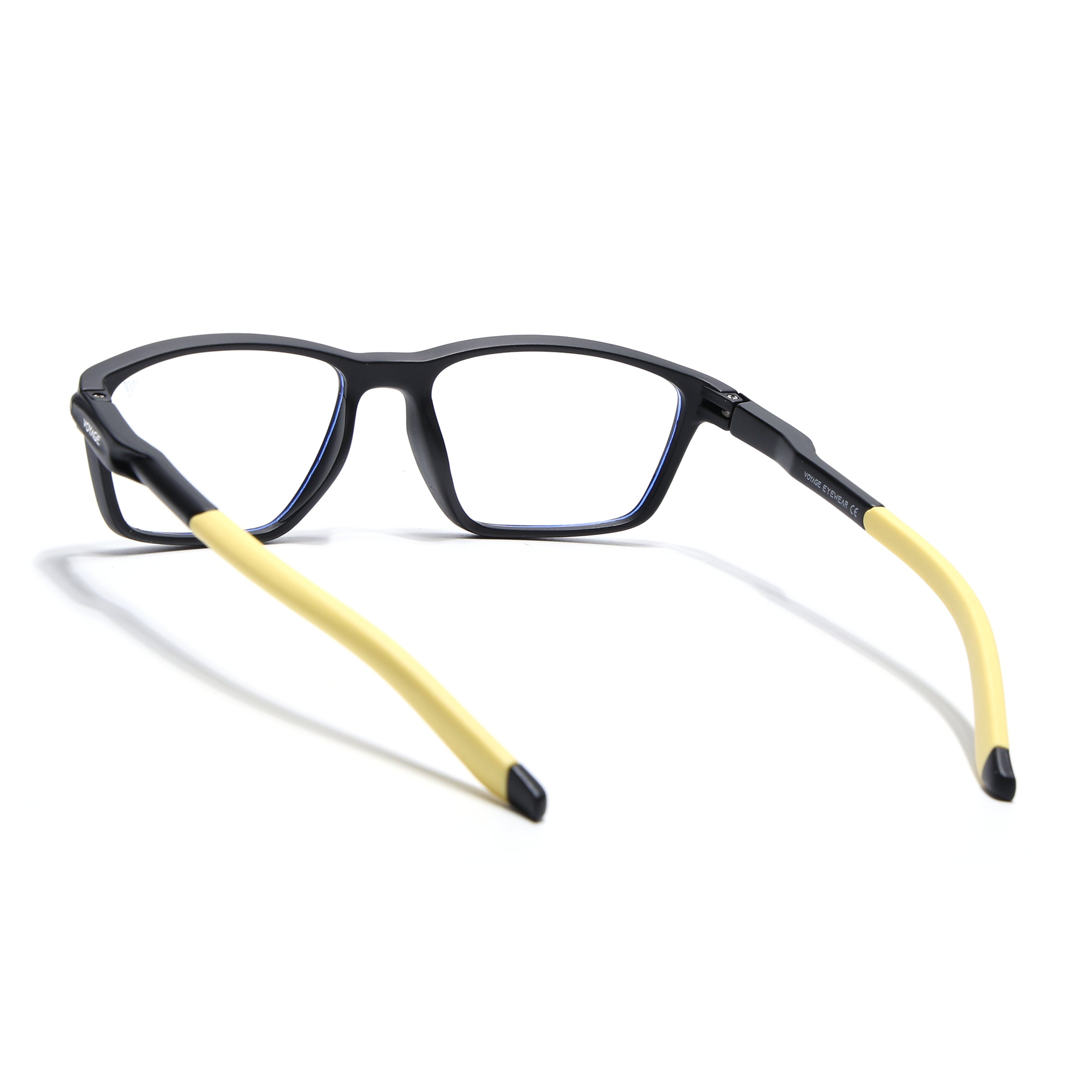 Voyage Active Black Rectangle Eyeglasses for Men & Women (9806MG5731-C9)