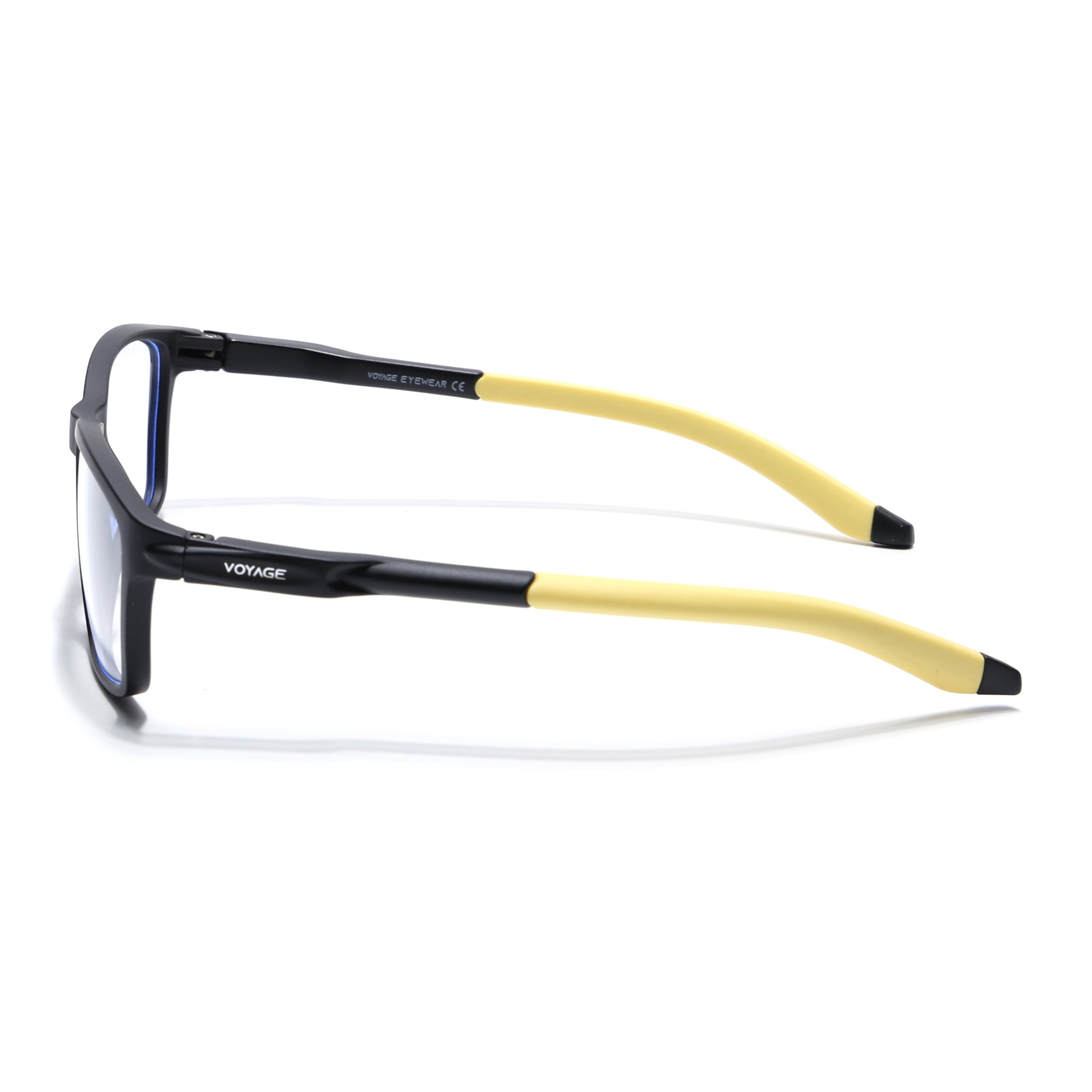 Voyage Active Black Rectangle Eyeglasses for Men & Women (9806MG5731-C9)