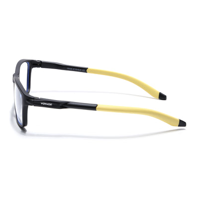 Voyage Active Black Rectangle Eyeglasses for Men & Women (9806MG5731-C9)