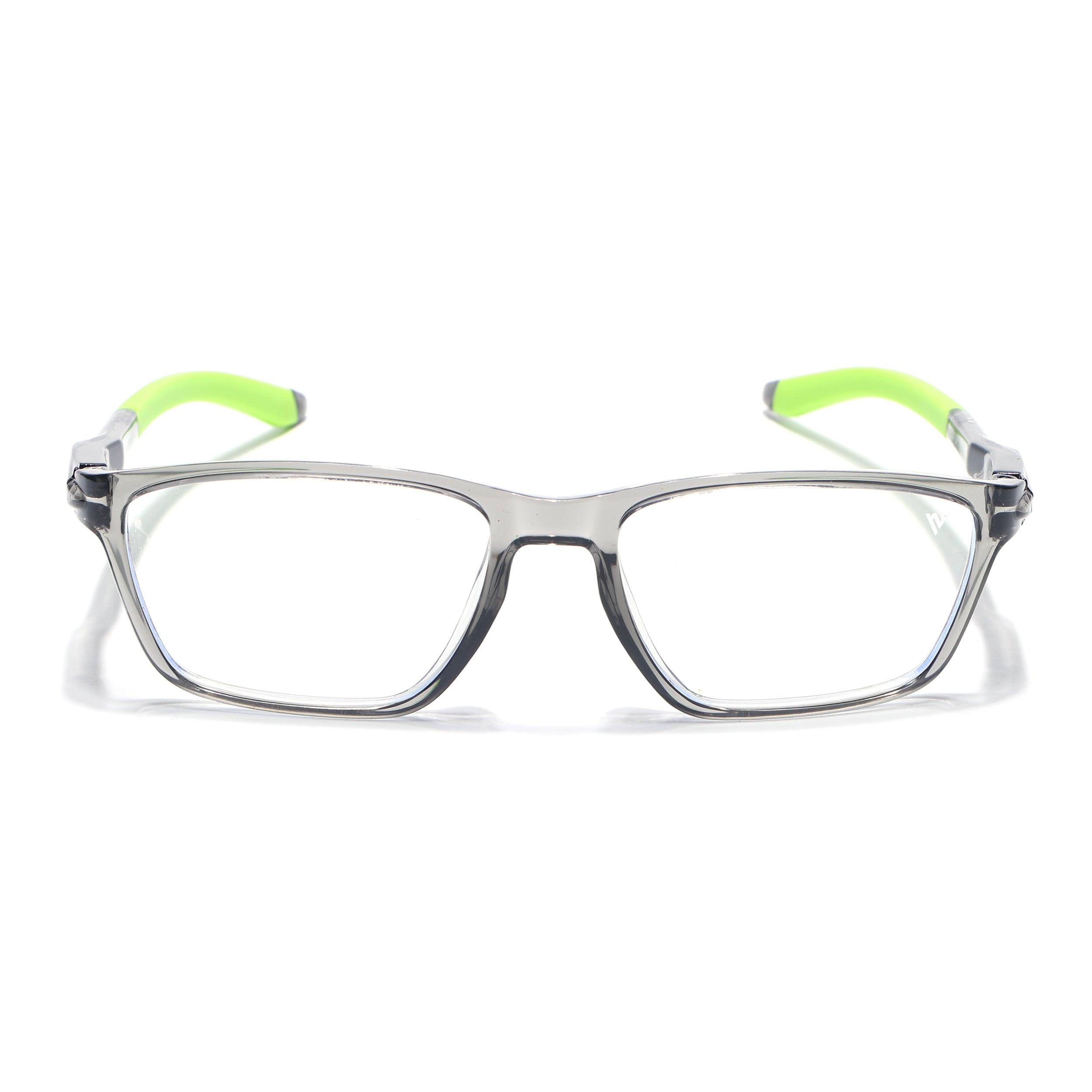 Voyage Active Transparent Grey Rectangle Eyeglasses for Men & Women (9806MG5732-C10)