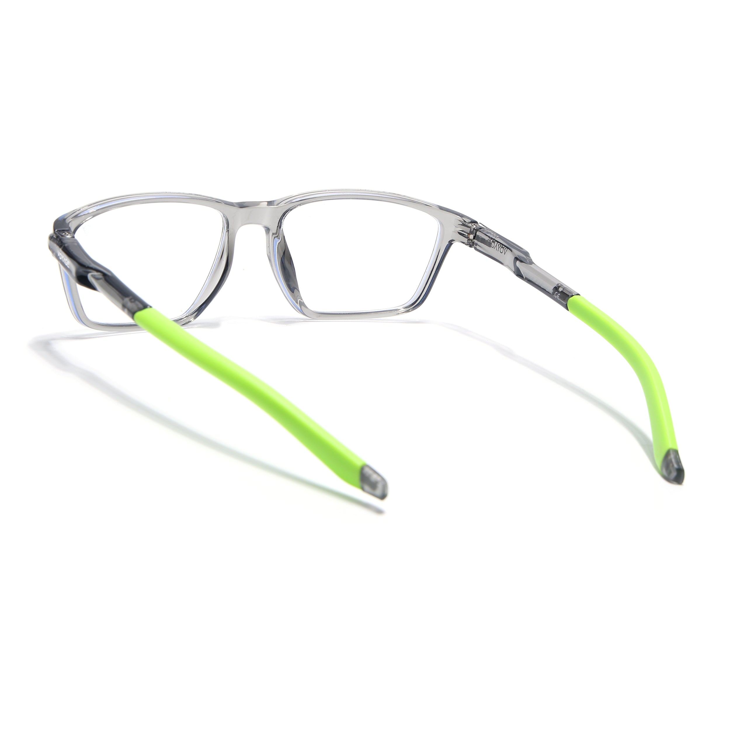 Voyage Active Transparent Grey Rectangle Eyeglasses for Men & Women (9806MG5732-C10)