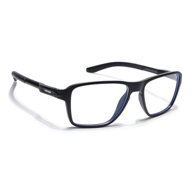 Voyage Active Black Square Eyeglasses for Men & Women (9807MG5733-C1)