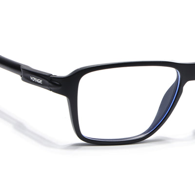 Voyage Active Black Square Eyeglasses for Men & Women (9807MG5733-C1)