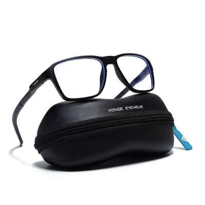 Voyage Active Black Square Eyeglasses for Men & Women (9807MG5733-C1)