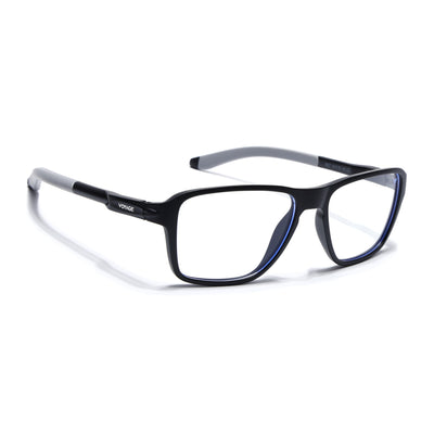 Voyage Active Black Square Eyeglasses for Men & Women (9807MG5734-C2)