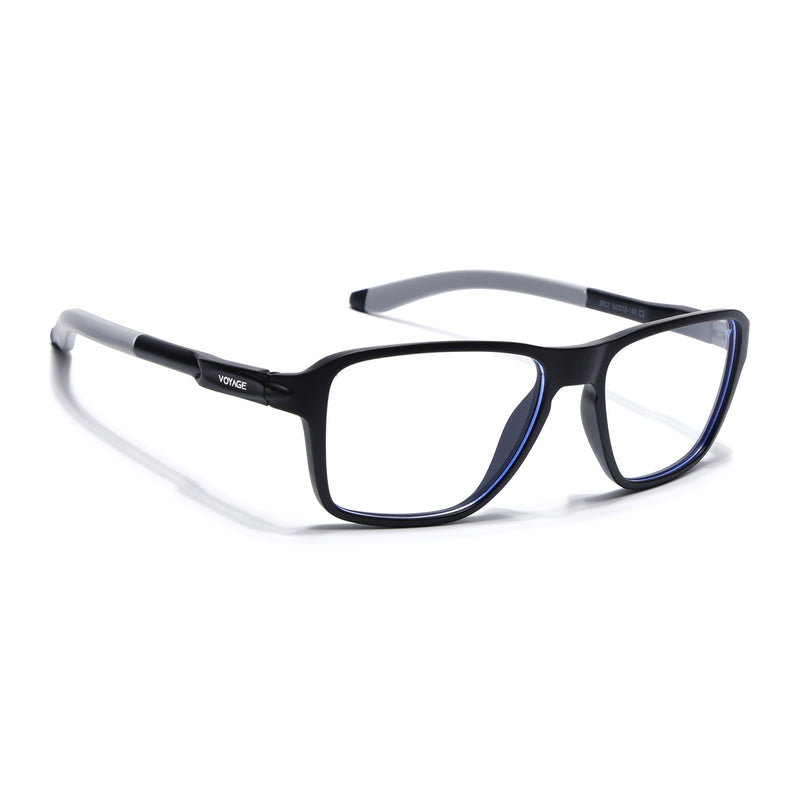 Voyage Active Black Square Eyeglasses for Men & Women (9807MG5734-C2)