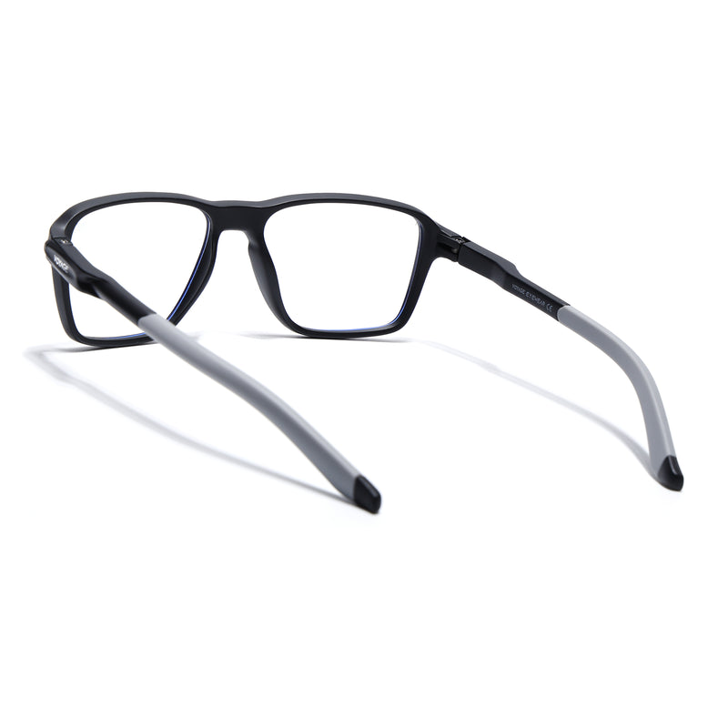 Voyage Active Black Square Eyeglasses for Men & Women (9807MG5734-C2)