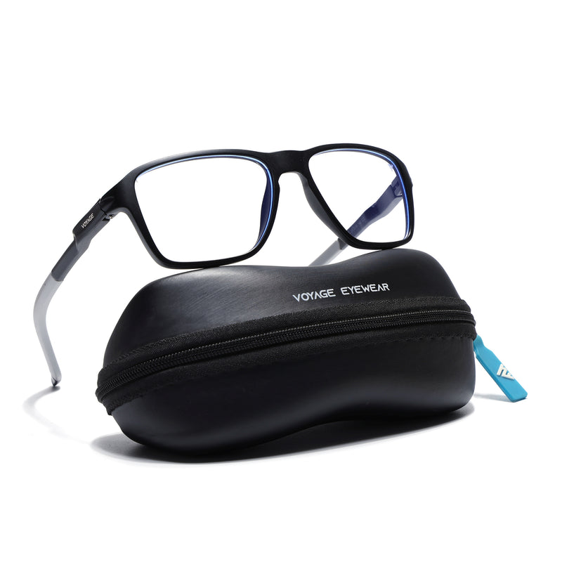 Voyage Active Black Square Eyeglasses for Men & Women (9807MG5734-C2)