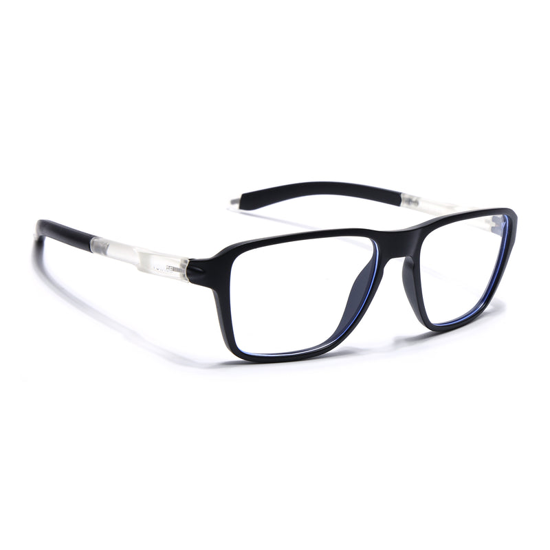 Voyage Active Black Square Eyeglasses for Men & Women (9807MG5735-C3)